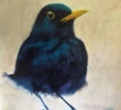 Painting of a blackbird called "Little Blackbird" by Sybil Fix