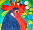 Painting of a rooster called "Spring" by Sybil Fix