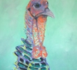 Turkey painting by Sybil Fix, oil on canvas, 30 x 27