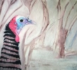 Turkey painting by Sybil Fix, oil on canvas, 41 x 61