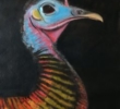 Turkey painting by Sybil Fix, oil on canvas, 34 x 28