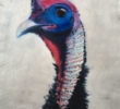 Turkey painting by Sybil Fix, oil on canvas, 34 x 29